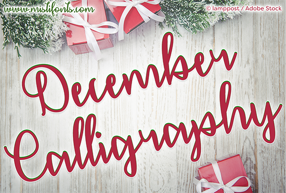 December Calligraphy: A Festive Script Handwritten Font