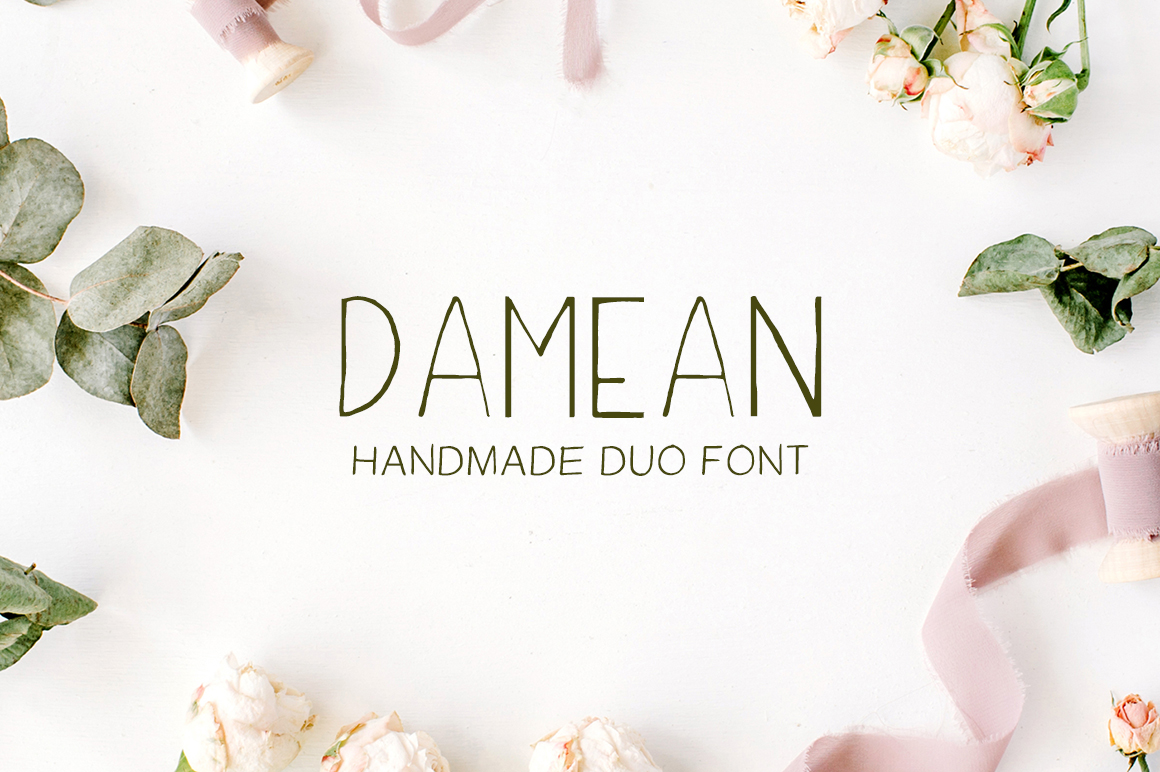 Discover the Versatility of Damean Handmade Duo Font