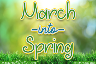 March into Spring Font Review for Cute Branding