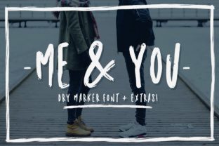 Me and You Font: Feminine Brush Script for Makers