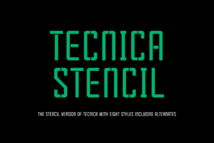 Tecnica Stencil Family: A Modern Font for Editorial Design