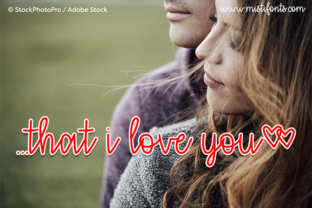 That I Love You Font for Handmade Crafts and Labels